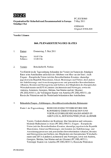 Journal der 860. Plenarsitzung des Ständigen Rates 