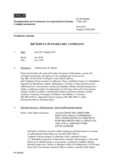 Giornale della 860a Seduta plenaria del Consiglio permanente