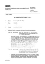 Journal der 856. Plenarsitzung des Ständigen Rates 