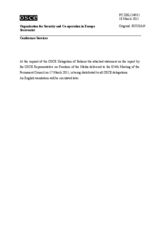 Выступление Постоянного представителя Республики Беларусь при ОБСЕ А.Сычёва - По регулярному отчету Представителя ОБСЕ по вопросам свободы СМИ Д.Миятович