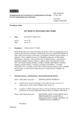 Giornale della 653a Seduta plenaria del Foro di cooperazione per la sicurezza