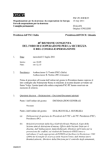 Giornale della 48a Riunione congiunta del Foro di cooperazione per la sicurezza e del Consiglio permanente