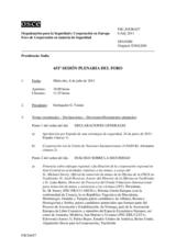 Diario de la 651ª Sesión plenaria del Foro de Cooperación en materia de Seguridad  