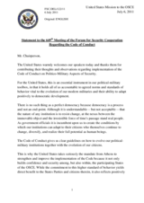 Statement by the Delegation of the United States on the Code of Conduct