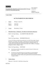 Journal der 647. Plenarsitzung des Forums