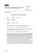 Diario de la 646ª Sesión plenaria del Foro de Cooperación en materia de Seguridad  