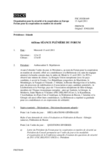 Journal de la 643ème séance plénière du Forum
