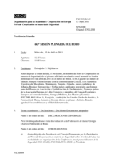 Diario de la 643ª Sesión plenaria del Foro de Cooperación en materia de Seguridad  