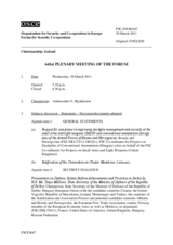 Journal of the 641st Plenary Meeting of the Forum for Security Co-operation