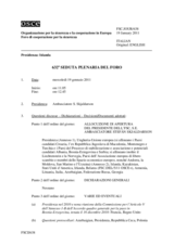 Giornale della 632a Seduta plenaria del Foro di cooperazione per la sicurezza