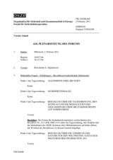 Journal der 634. Plenarsitzung des Forums