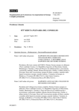 Giornale della 873a Seduta plenaria del Foro di cooperazione per la sicurezza