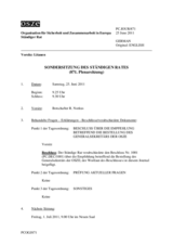 Journal der Sondersitzung des Ständigen Rates (871. Plenarsitzung)