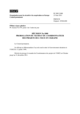 Décision No. 1000 du Conseil permanent