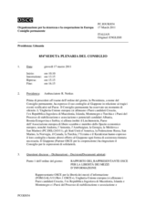 Giornale della 854a Seduta plenaria del Consiglio permanente