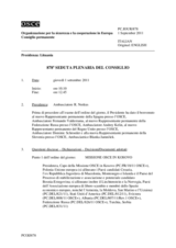 Giornale della 878a Seduta plenaria del Consiglio permanente