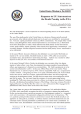 Statement by the Delegation of the United States in response to the statement by the Polish Presidency of the Council of the European Union on the death penalty in the United States of America 