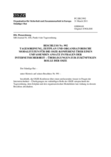 Beschluss Nr. 992 des Ständigen Rates