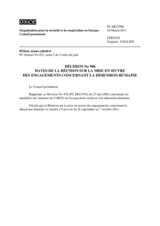 Décision No. 986 du Conseil permanent