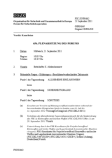 Journal der 656. Plenarsitzung des Forums