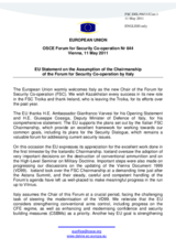 Statement by the Hungarian Presidency of the Council of the European Union in response to the opening statement by the Chairperson of the FSC, H.E. Ambassador Gianfranco Varvesi