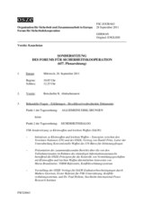 Journal der Sondersitzung des Forums (657. Plenarsitzung)