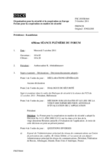 Journal de la 658ème séance plénière du Forum