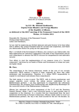 Address by the Deputy Prime Minister and Minister of Foreign Affairs of Albania, H.E. Edmond Haxhinasto