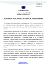 Statement by the Polish Presidency of the Council of the European Union on the verdict in the case of Ms. Yulia Tymoshenko