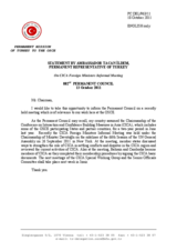 Statement by the Delegation of Turkey on Informal Meeting of the Foreign Ministers of the Conference on Interaction and Confidence-Building Measures in Asia (CICA), held in New York on 26 September 2011