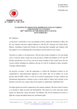 Statement by the Delegation of Turkey on terrorist attacks in Turkey on 18 and 19 October 2011