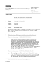 Journal der 884. Plenarsitzung des Ständigen Rates 