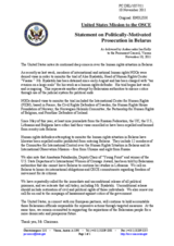 Statement by the Delegation of the United States on the human rights situation in Belarus