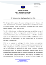 Statement by the Polish Presidency of the Council of the European Union on the death penalty in the United States of America