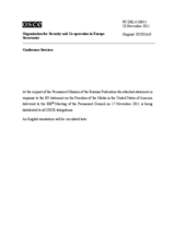 Выступление Постоянного представителя Российской Федерации А.В.Келина - На выступление ЕС по аресту журналистов в США 