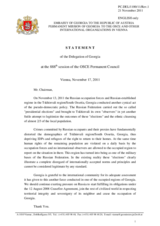 Statement by the Delegation of Georgia on the “presidential elections” in South Ossetia 