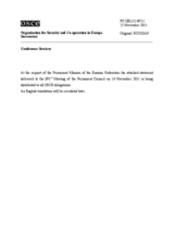 Выступление Постоянного представителя Российской Федерации А.Келина - На выступление Представителя США