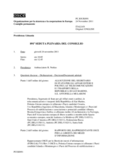 Giornale della 891a Seduta plenaria del Consiglio permanente