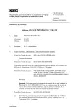 Journal de la 660ème séance plénière du Forum