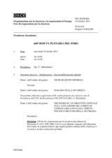 Giornale della 660a Seduta plenaria del Foro di cooperazione per la sicurezza