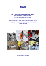 FSC Chairperson's Progress Report, The Continuing Implementation of the OSCE Documents on Stockpiles of Conventional Ammunition