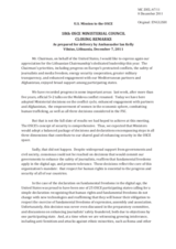 Closing Remarks by H.E. Amb. Kelly, Chief of Mission to the OSCE