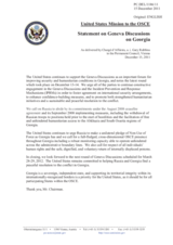 Statement by the Delegation of the United States on the Eighteenth round of the Geneva Discussions on Security and Stability in the South Caucasus, held in Geneva, Switzerland, on 14 December 2011