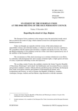 Statement by the Polish Presidency of the Council of the European Union on the recent attack in Liège, Belgium