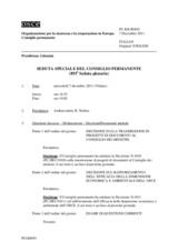 Giornale della 893a Seduta speciale del Consiglio permanente