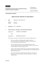 Journal of the 668th Plenary Meeting of the Forum for Security Co-operation