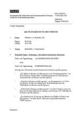 Journal der 668. Plenarsitzung des Forums