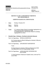 Journal of the First Day of the 18th Meeting of the Ministerial Council