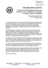 Statement by the Delegation of the United States on the rule of law in Kyrgyzstan