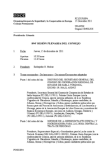 Diario de la 894ª Sesión plenaria del Consejo Permanente